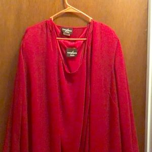 Positive Attitude Dresses - Brick red maxi dress with a jacket. Positive Attitude Dresses - Brick red maxi dress with a jacket.
